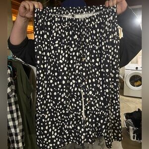 Black and White Polka Dot Skirt